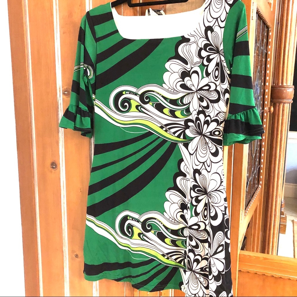 Green Emilio Pucci Copy Dress Les Tout Petits
